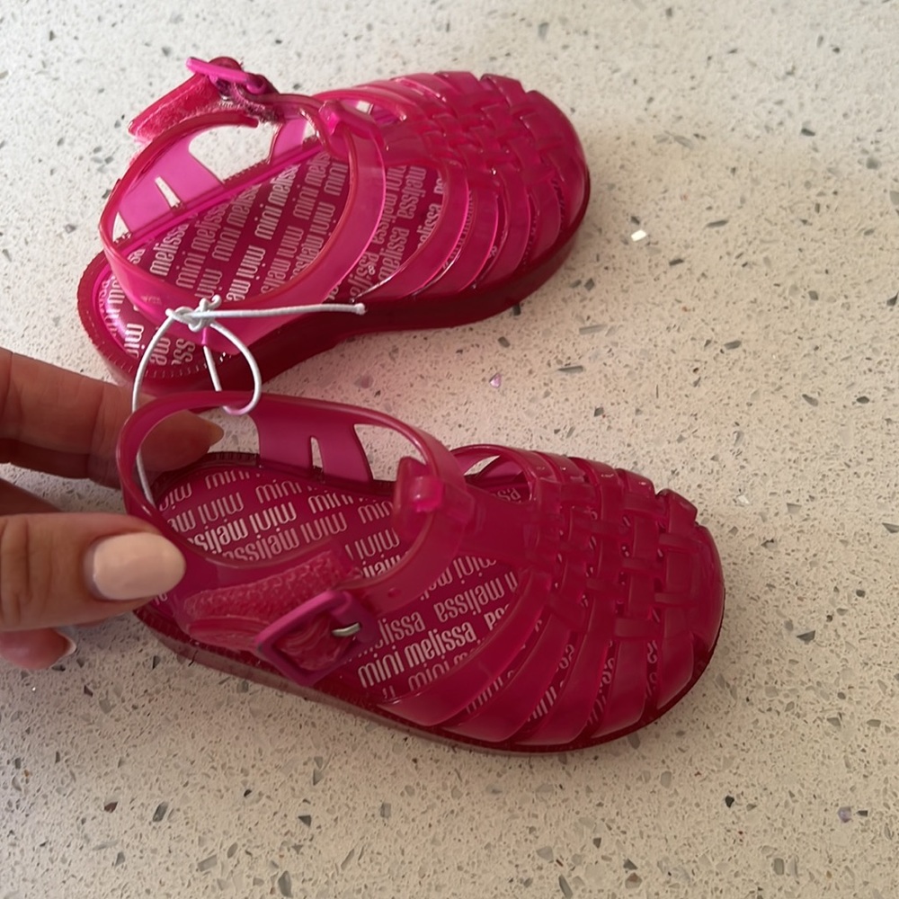 SALE💗NWOT 💗Pink MiniMelissa jelly sandals - Picture 4 of 4
